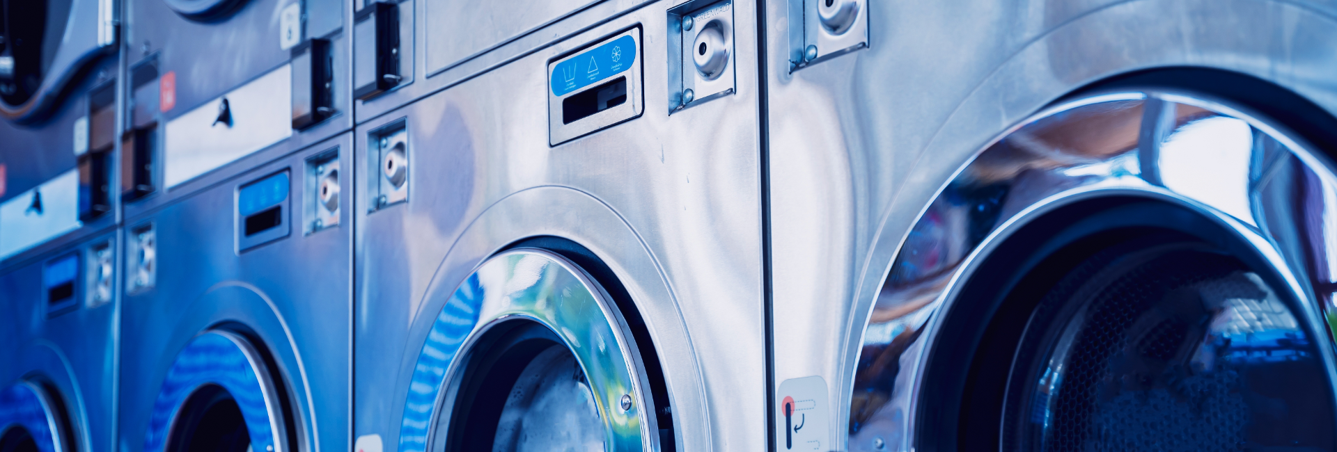 Row Of Washers Dark Blue Tone